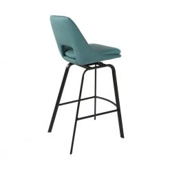 Carise 41 in. Blue Metal Bar Stool with Faux Leather Seat by Armen Living -Armen Living Online Shop blue armen living bar stools lccabablblue30 1f 1000