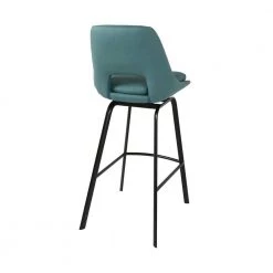 Carise 41 in. Blue Metal Bar Stool with Faux Leather Seat by Armen Living -Armen Living Online Shop blue armen living bar stools lccabablblue30 44 1000