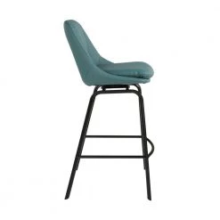 Carise 41 in. Blue Metal Bar Stool with Faux Leather Seat by Armen Living -Armen Living Online Shop blue armen living bar stools lccabablblue30 4f 1000