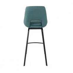 Carise 41 in. Blue Metal Bar Stool with Faux Leather Seat by Armen Living -Armen Living Online Shop blue armen living bar stools lccabablblue30 66 1000