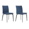 Lyon Blue Fabric and Metal Dining Room Side Chairs (Set of 2) by Armen Living 2 Lyon Blue Fabric and Metal Dining Room Side Chairs (Set of 2) by Armen Living -Armen Living Online Shop blue armen living dining chairs lclysiblue 64 1000