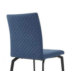 Lyon Blue Fabric and Metal Dining Room Side Chairs (Set of 2) by Armen Living -Armen Living Online Shop blue armen living dining chairs lclysiblue fa 1000