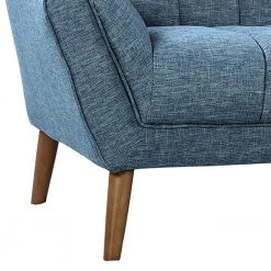 Cobra Mid-Century Modern Blue Linen and Walnut Legs Sofa by Armen Living 15 Cobra Mid-Century Modern Blue Linen and Walnut Legs Sofa by Armen Living -Armen Living Online Shop blue armen living sofas couches lcco3bl 44 1000