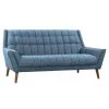 Cobra Mid-Century Modern Blue Linen and Walnut Legs Sofa by Armen Living -Armen Living Online Shop blue armen living sofas couches lcco3bl 64 1000