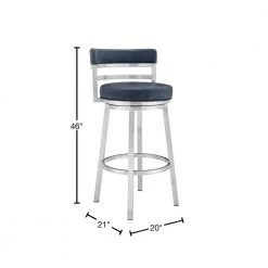 Armen Living Online Shop -Armen Living Online Shop blue brushed stainless steel armen living bar stools lcmababsblu30 40 1000