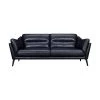 Franz 87 in. Modern Blue Leather Sofa by Armen Living -Armen Living Online Shop blue midnight armen living sofas couches lcfr3mblu 64 1000