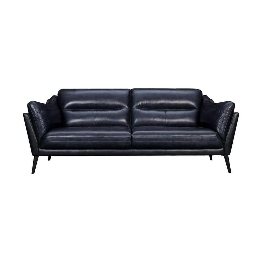 Franz 87 in. Modern Blue Leather Sofa by Armen Living 3 Franz 87 in. Modern Blue Leather Sofa by Armen Living