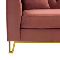 Everest 90" W Blush/Gold Fabric Upholstered 3 Seater Sofa by Armen Living 16 Everest 90" W Blush/Gold Fabric Upholstered 3 Seater Sofa by Armen Living -Armen Living Online Shop blush gold armen living sofas couches lcev3blush fa 1000