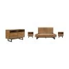 Aldo 4-Piece Brown Oak Queen Bedroom Set by Armen Living 1 Aldo 4-Piece Brown Oak Queen Bedroom Set by Armen Living -Armen Living Online Shop brown armen living bedroom sets setaobdbrqn4b 64 1000