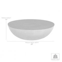 Melody 48 in. Brown Round Oak Wood Coffee Table by Armen Living -Armen Living Online Shop brown armen living coffee tables lcmfcoccbr 76 1000