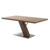 Fusion Contemporary Dining Table In Walnut Wood Top and Stainless Steel by Armen Living -Armen Living Online Shop brown armen living kitchen dining tables lcfudiwato 64 1000