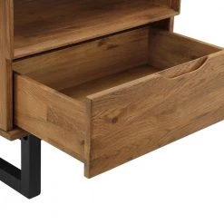 Aldo 1-Drawer Brown Oak Nightstand (26 in. H x 24 in. W x 20 in. D) by Armen Living -Armen Living Online Shop brown armen living nightstands lcaolaroak 1f 1000