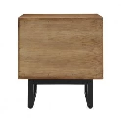 Aldo 1-Drawer Brown Oak Nightstand (26 in. H x 24 in. W x 20 in. D) by Armen Living -Armen Living Online Shop brown armen living nightstands lcaolaroak 4f 1000