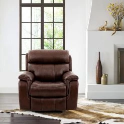 Montague Brown Leather Recliner Chair by Armen Living -Armen Living Online Shop brown armen living recliners lcmn1br 31 1000