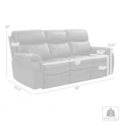 Montague 86 in. W Arm with Pillow-Top Leather Contemporary Curved Sofa in Brown by Armen Living -Armen Living Online Shop brown armen living sofas couches lcmn3br 76 1000