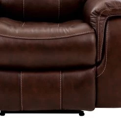 Montague 86 in. W Arm with Pillow-Top Leather Contemporary Curved Sofa in Brown by Armen Living -Armen Living Online Shop brown armen living sofas couches lcmn3br fa 1000
