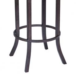 Tahiti 26 in. Arm Bar Stool in Auburn Bay with Brown Pu upholstery by Armen Living -Armen Living Online Shop brown auburn bay armen living bar stools lcta26arbabr 1f 1000