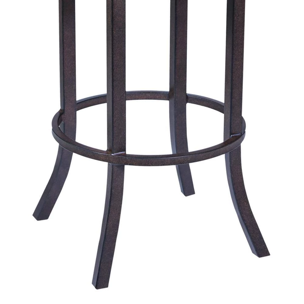 Tahiti 26 in. Bar Stool in Auburn Bay with Brown Pu upholstery by Armen Living 8 Tahiti 26 in. Bar Stool in Auburn Bay with Brown Pu upholstery by Armen Living - Image 6