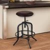 Elena 24-32 in. Brown Fabric and Industrial Gray Finish Adjustable Bar Stool by Armen Living 1 Elena 24-32 in. Brown Fabric and Industrial Gray Finish Adjustable Bar Stool by Armen Living -Armen Living Online Shop brown black armen living bar stools lcelstsbr 64 1000