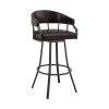 Palmdale 40 in. Brown Low Back Java Brown Metal 30 in. Swivel Bar Stool with Faux Leather Seat by Armen Living 1 Palmdale 40 in. Brown Low Back Java Brown Metal 30 in. Swivel Bar Stool with Faux Leather Seat by Armen Living -Armen Living Online Shop brown java brown armen living bar stools 795044878141 64 1000