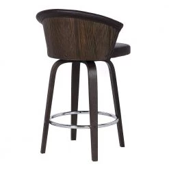 Ashley Mid-Century 30" Bar Height Bar Stool in Walnut Glazed Finish and Brown Faux Leather by Armen Living 13 Ashley Mid-Century 30" Bar Height Bar Stool in Walnut Glazed Finish and Brown Faux Leather by Armen Living -Armen Living Online Shop brown walnut armen living bar stools lcasbawabr30 1f 1000