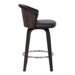 Ashley Mid-Century 30" Bar Height Bar Stool in Walnut Glazed Finish and Brown Faux Leather by Armen Living 12 Ashley Mid-Century 30" Bar Height Bar Stool in Walnut Glazed Finish and Brown Faux Leather by Armen Living -Armen Living Online Shop brown walnut armen living bar stools lcasbawabr30 4f 1000