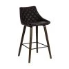 Dani 26" Brown Faux Leather Bar Stool in Walnut Glazed Finish by Armen Living -Armen Living Online Shop brown walnut armen living bar stools lcdibawgbr26 64 1000