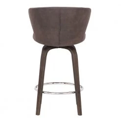 Mynette Mid-Century 26" Counter Height Bar Stool in Walnut Glazed Finish and Brown Faux Leather by Armen Living 14 Mynette Mid-Century 26" Counter Height Bar Stool in Walnut Glazed Finish and Brown Faux Leather by Armen Living -Armen Living Online Shop brown walnut armen living bar stools lcmtbawabr26 44 1000