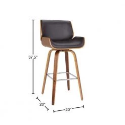 Tyler 26 in. Brown Swivel Bar Stool by Armen Living -Armen Living Online Shop brown walnut armen living bar stools lctybabrwa26 40 1000