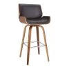 Tyler 26 in. Brown Swivel Bar Stool by Armen Living -Armen Living Online Shop brown walnut armen living bar stools lctybabrwa26 64 1000