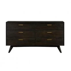 Baly 6-Drawer Acacia Mid-Century Dresser by Armen Living