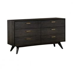 Baly 6-Drawer Acacia Mid-Century Dresser by Armen Living -Armen Living Online Shop brushed brown grey armen living dressers lclfdrbr c3 1000