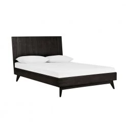 Baly Acacia Mid-Century Platform Queen Bed by Armen Living