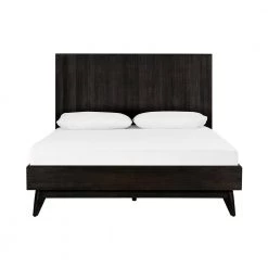 Baly Acacia Mid-Century Platform Queen Bed by Armen Living -Armen Living Online Shop brushed brown grey armen living panel beds lclfbdqn c3 1000