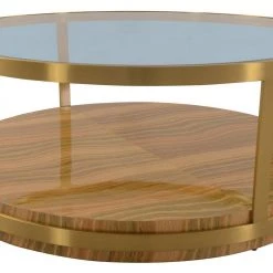 Hattie Glass Top Coffee Table with Brushed Gold Legs by Armen Living 12 Hattie Glass Top Coffee Table with Brushed Gold Legs by Armen Living -Armen Living Online Shop brushed gold yellow armen living coffee tables lcdxcoglgld 4f 1000