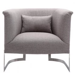 Holtz Brushed Stainless Steel with Grey Fabric Accent Chair by Armen Living -Armen Living Online Shop brushed stainless steel armen living accent chairs 721535687275 c3 1000