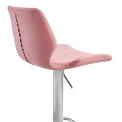 Anika 42 in. Gray Brushed Stainless Steel Metal Bar Stool with Velvet Seat by Armen Living -Armen Living Online Shop brushed stainless steel armen living bar stools lcakswbagr fa 1000