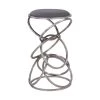 Medley Contemporary 30 in. Bar Height Bar Stool in Brushed Stainless Steel and Grey Faux Leather by Armen Living -Armen Living Online Shop brushed stainless steel armen living bar stools lcmybabsgr30 64 1000