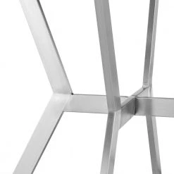 Naomi and Valerie 5-Piece Glass Top Gray Counter Height Table Set by Armen Living 12 Naomi and Valerie 5-Piece Glass Top Gray Counter Height Table Set by Armen Living -Armen Living Online Shop brushed stainless steel armen living dining room sets setnmvlgrbs5 1d 1000