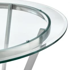 Naomi and Valerie 5-Piece Glass Top Gray Counter Height Table Set by Armen Living 16 Naomi and Valerie 5-Piece Glass Top Gray Counter Height Table Set by Armen Living -Armen Living Online Shop brushed stainless steel armen living dining room sets setnmvlgrbs5 1f 1000