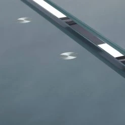 Ace Contemporary Dining Table in Grey Powder Coated with Brushed Stainless Steel and Grey Tempered Glass Top by Armen Living 17 Ace Contemporary Dining Table in Grey Powder Coated with Brushed Stainless Steel and Grey Tempered Glass Top by Armen Living -Armen Living Online Shop brushed stainless steel armen living kitchen dining tables lcacdigr 44 1000