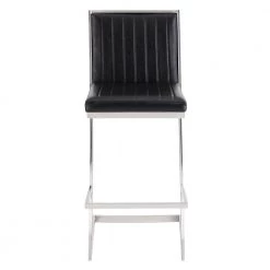 Marc 43 in. Vintage Gray Stainless Steel Bar Stool with Velvet Seat by Armen Living -Armen Living Online Shop brushed stainless steel finishing armen living bar stools lcmrbabsvb26 c3 1000