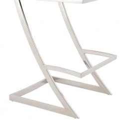 Marc 43 in. Vintage Black Stainless Steel Bar Stool with Faux Leather Seat by Armen Living -Armen Living Online Shop brushed stainless steel finishing armen living bar stools lcmrbabsvb30 fa 1000