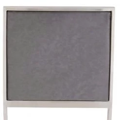 Marc 39 in. Vintage Black Stainless Steel Bar Stool with Faux Leather Seat by Armen Living -Armen Living Online Shop brushed stainless steel finishing armen living bar stools lcmrbabsvg30 fa 1000