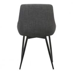 Mia 33 in. Charcoal Fabric and Black Powder Finish Contemporary Dining Chair by Armen Living -Armen Living Online Shop charcoal armen living dining chairs lcmichch 44 1000