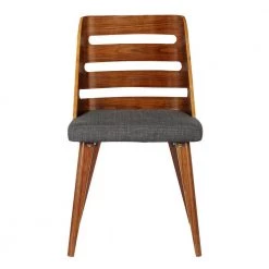 Storm 31 in. Charcoal Fabric and Walnut Wood Finish Mid-Century Dining Chair by Armen Living -Armen Living Online Shop charcoal armen living dining chairs lcstsiwach 4f 1000