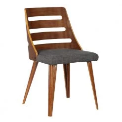 Storm 31 in. Charcoal Fabric and Walnut Wood Finish Mid-Century Dining Chair by Armen Living -Armen Living Online Shop charcoal armen living dining chairs lcstsiwach c3 1000