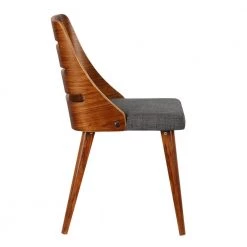 Storm 31 in. Charcoal Fabric and Walnut Wood Finish Mid-Century Dining Chair by Armen Living -Armen Living Online Shop charcoal armen living dining chairs lcstsiwach e1 1000