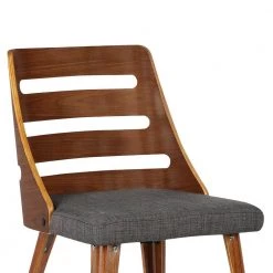 Storm 31 in. Charcoal Fabric and Walnut Wood Finish Mid-Century Dining Chair by Armen Living -Armen Living Online Shop charcoal armen living dining chairs lcstsiwach fa 1000