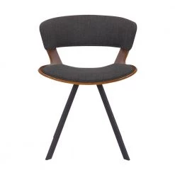 Ulric Walnut Wood and Charcoal Fabric Modern Dining Room Accent Chair by Armen Living 9 Ulric Walnut Wood and Charcoal Fabric Modern Dining Room Accent Chair by Armen Living -Armen Living Online Shop charcoal walnut armen living dining chairs lculsiwach c3 1000
